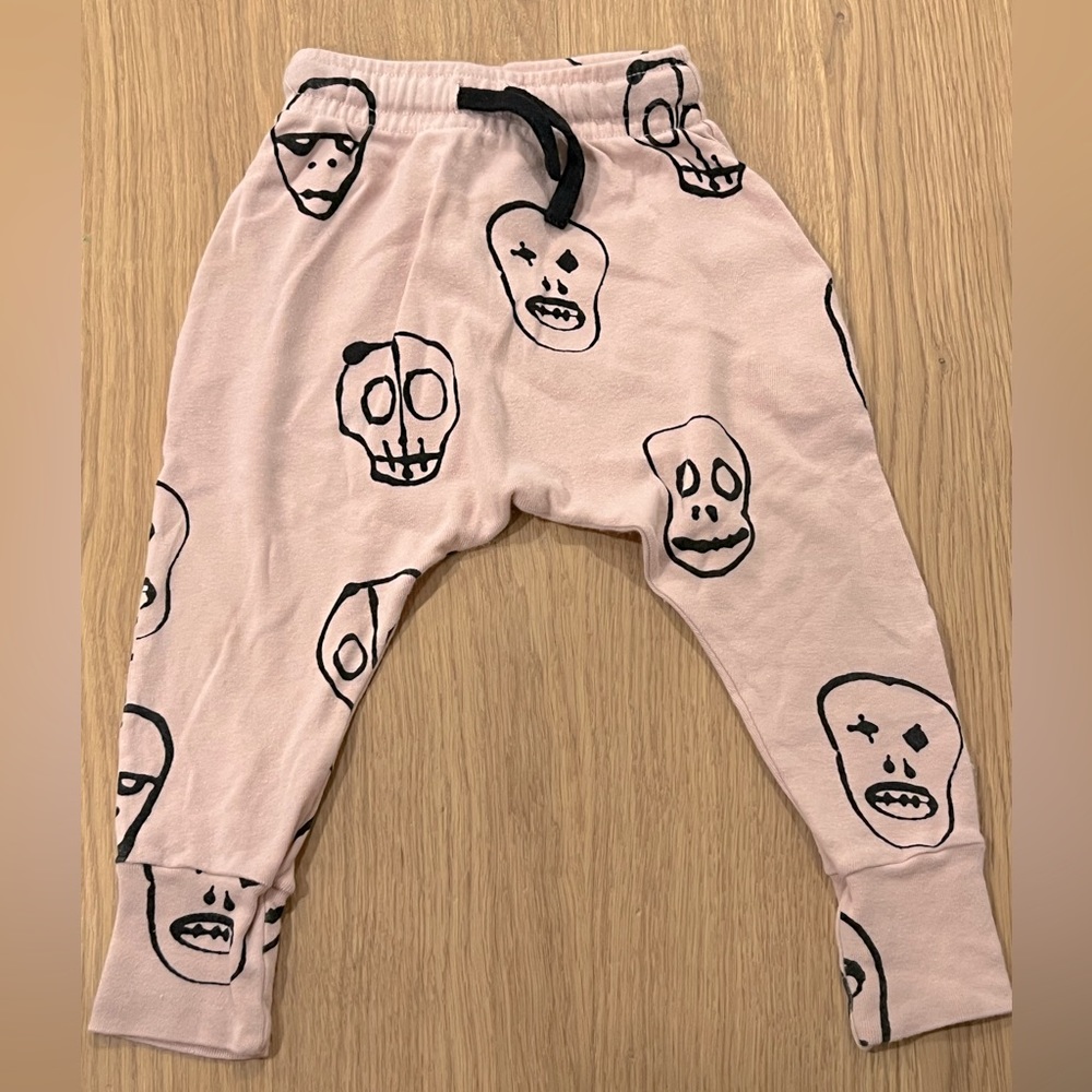 Nununu Powder Pink Skull Mask Pants
